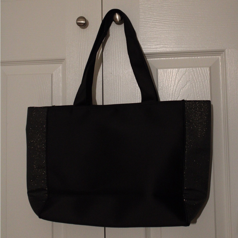 NEW Coach Black Fragrance Tote Bag | Large Nylon Shopper Travel Carryall - Picture 3 of 8